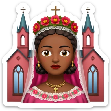 Frida Kahlo in church sticker