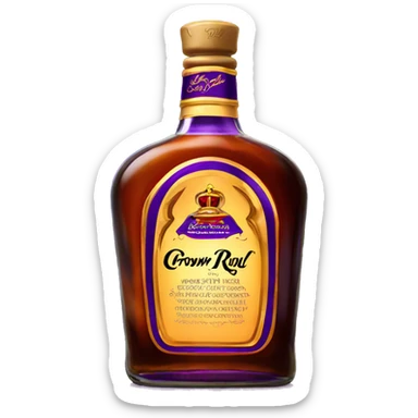 Crown royal whiskey bottle sticker