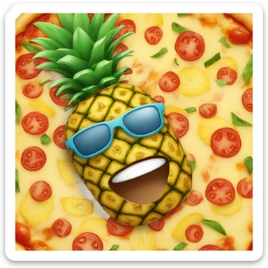 Pineapple on pizza sticker