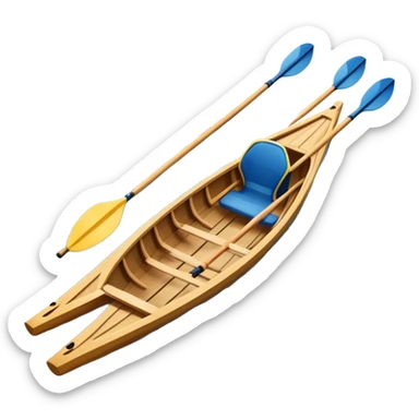 An icon showing a close-up of crossed oars, a sleek racing shell, and rippling water, symbolizing rowing. The design includes droplets in motion and a streamlined boat tip cutting through waves. Transparent background emphasizes strength, precision, and the spirit of competitive rowing sticker