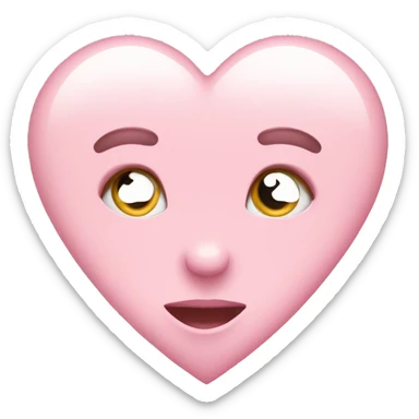 heart in a baby pink color sticker
