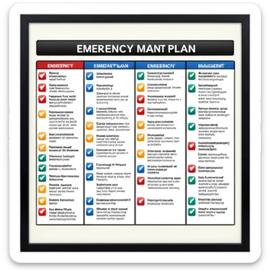 emergency management plan sticker