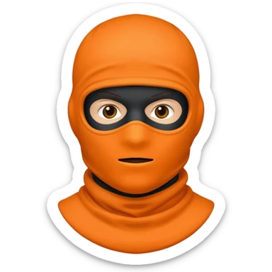 balaclava man in a bright color sticker