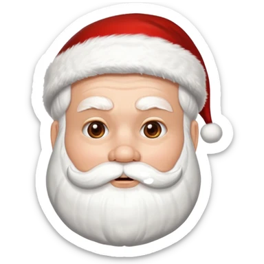 Santa in a skincare mask sticker