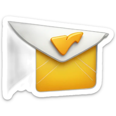 email with arrow going towards it sticker