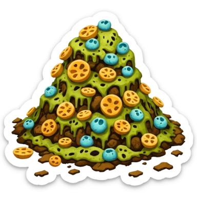 rotten food, no faces, no people sticker