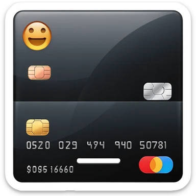 black credit card, no text sticker