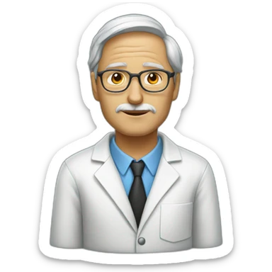Scientist in position like Steve jobs sticker