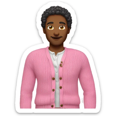 pink knitte cardigan sticker