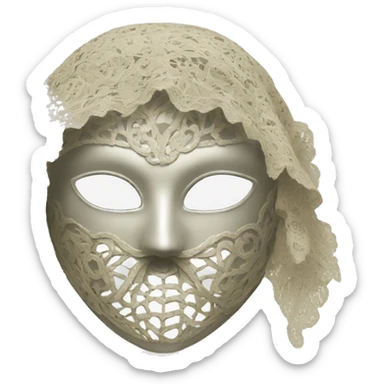 Lace heist mask sticker