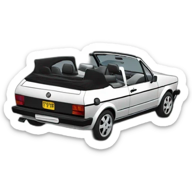 Black Vw golf 1 cabrio sticker