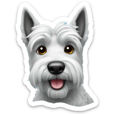 Scottish terrier in snow sticker