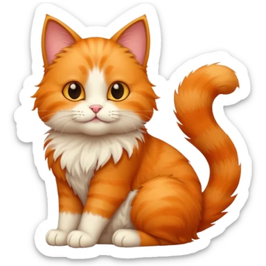 😺cat emoji leaning chin on its paw sticker