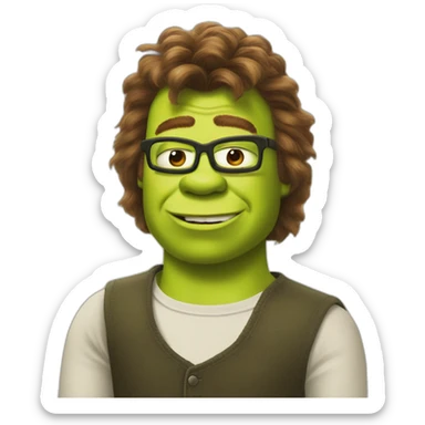 shrek als rick astley sticker