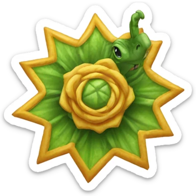 Lizard wizard rosette sticker