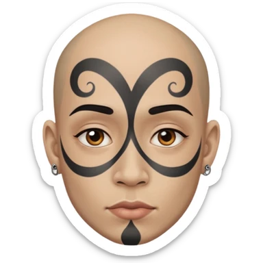 absurdly amount of face tattoos sticker