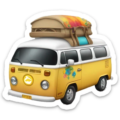 Hippie van sticker