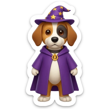 Dog wizard sticker