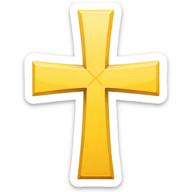 yellow diagonal cross symbol sticker