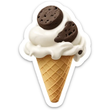 Cookies and cream ice cream  sticker