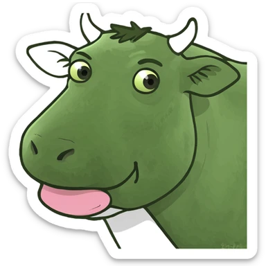 Flying cow sticker
