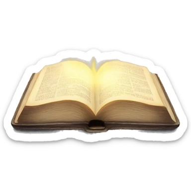 Open Bible glowing  sticker