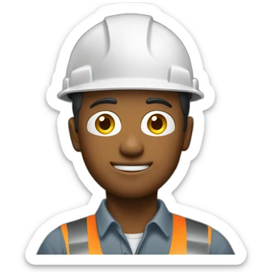 Man at a construction site sticker