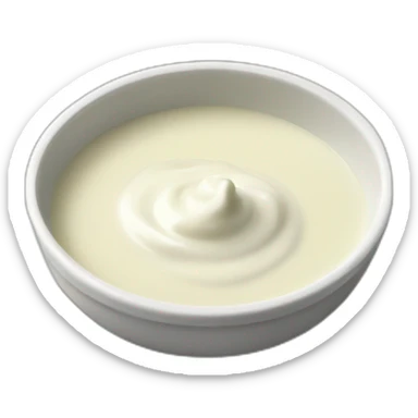 white sauce in a dipping dish sticker