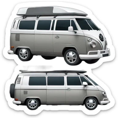 VW T6 California camping bus VW grey sticker
