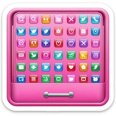 pink app drawer folder sticker