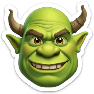 Ogre Shrek face tattoo sticker