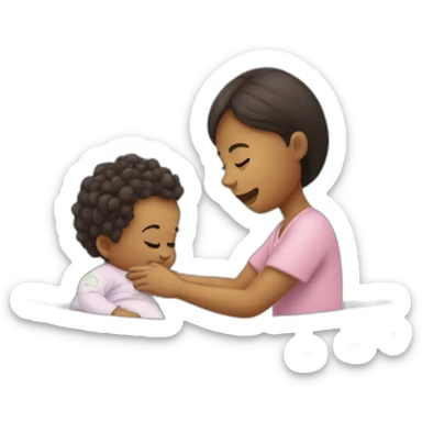 Someone taking care of a baby sticker