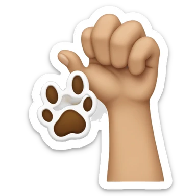 Facepalm with dog paw instead of hand sticker