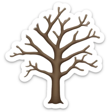 a bare tree without leaves sticker