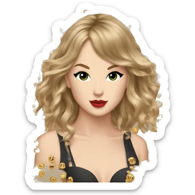 Taylor Swift with reputation era sticker