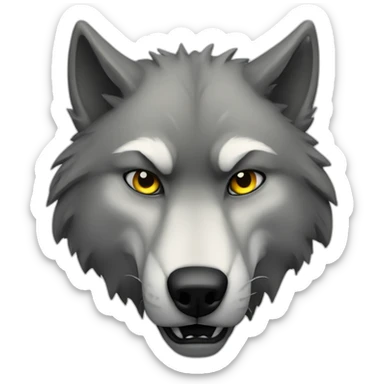 Brutal wolf sticker