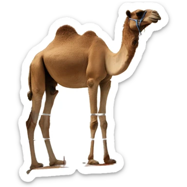 a camel on a yacht sticker