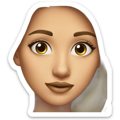 Fresh young woman, smooth hair, bright crisp eyes with eye liner sticker