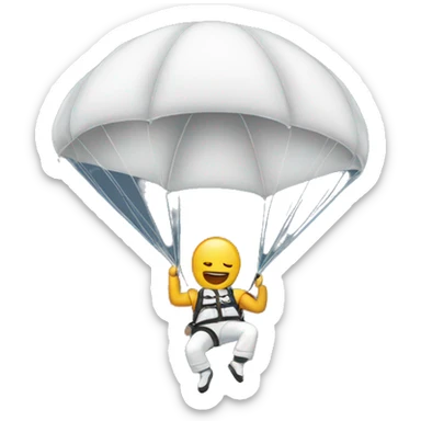A man parachuting  sticker