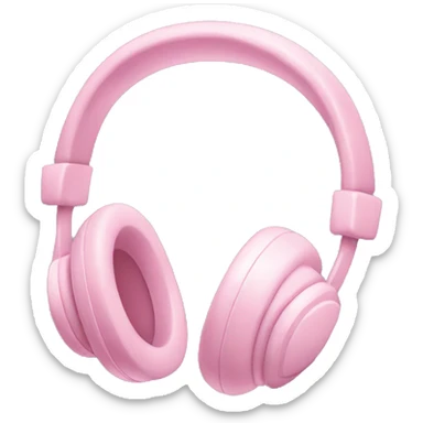 Baby pink headphones  sticker
