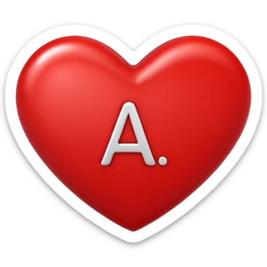 a love heart literally saying A+S in it sticker