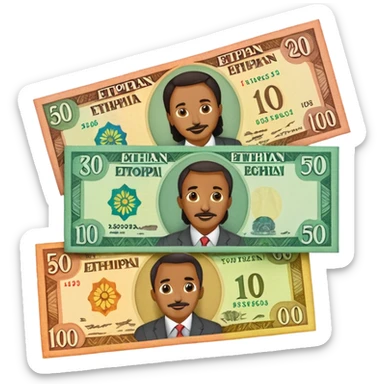 Ethiopia money sticker