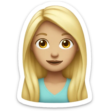 Blonde girl sticker