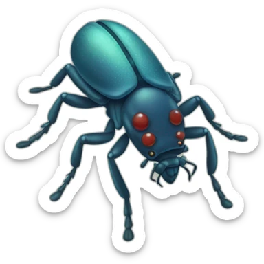 insect mite on a horse sticker