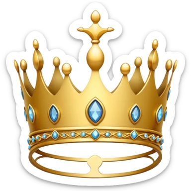 delicate princess crown sticker