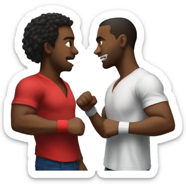 2 Haitians and 1 Trinidadian slap boxing in the elevator. sticker