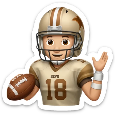 Bevo scoring touchdown  sticker