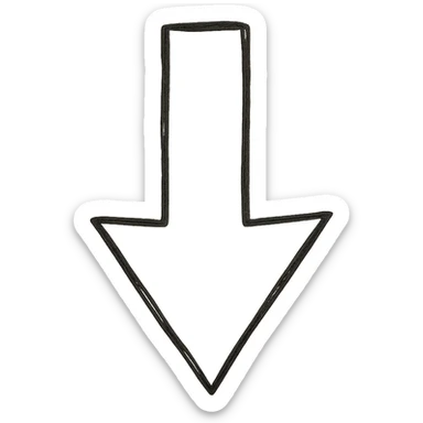red arrow pointing down sticker