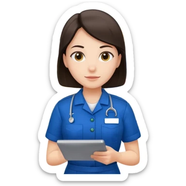 supermarket employee at a cash register, full body sticker