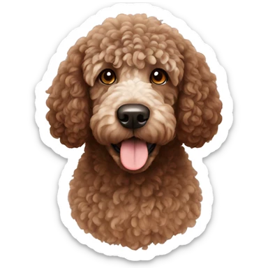 Brown Spanish water dog  sticker